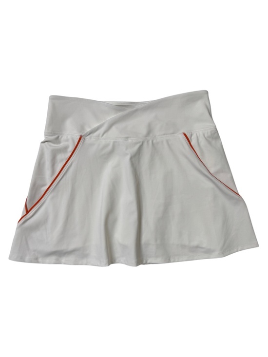 Sincerly Jules Pants - {Sincerely Jules Active} White Orange Asymmetrical Waist Golf Skort WAS28